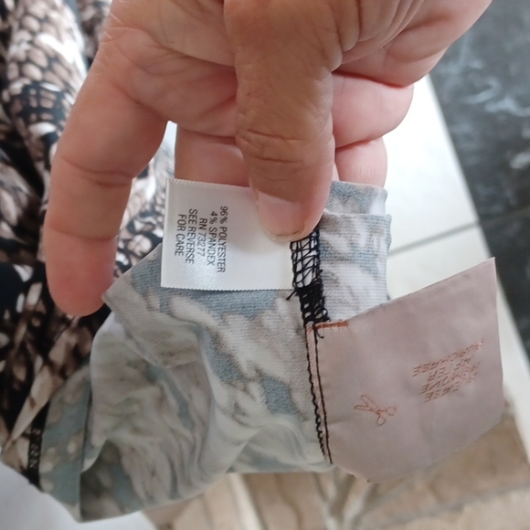 Dana Buchman Snake print Faux Wrap Dress - Picture 8 of 9